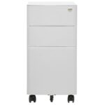 Classeur mobile Gris clair 30x45x59 cm Acier – Image 3