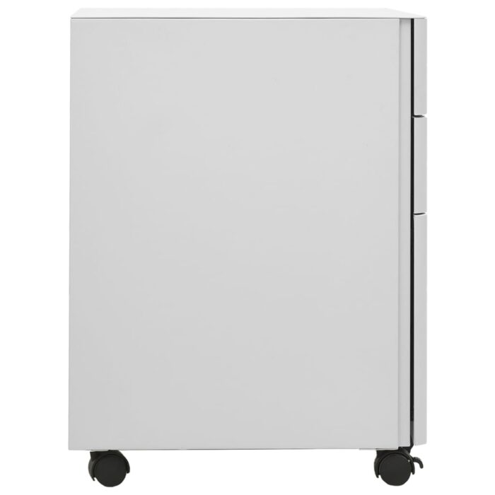 Classeur mobile Gris clair 30x45x59 cm Acier – Image 4