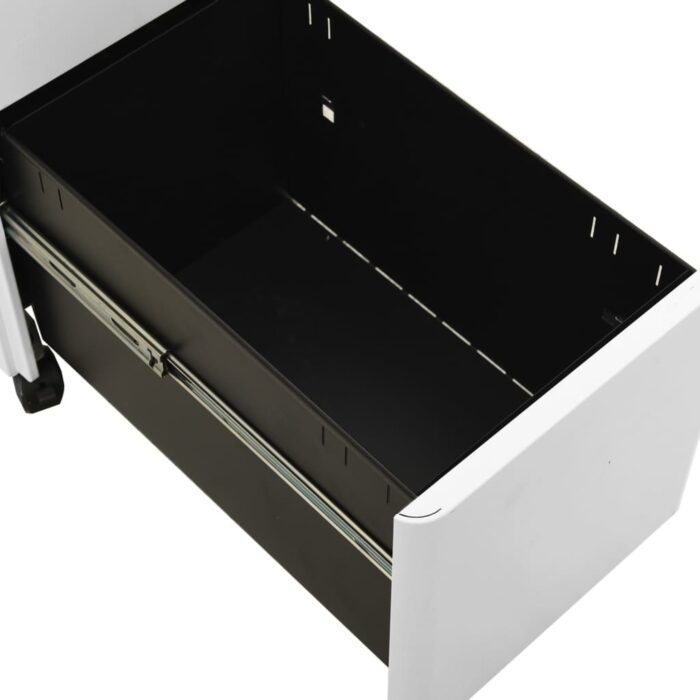 Classeur mobile Gris clair 30x45x59 cm Acier – Image 8