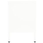 Meuble TV Blanc 90x30x44 cm Acier et verre – Image 4