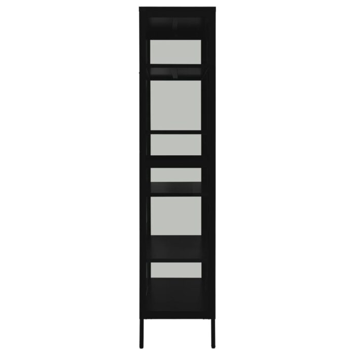 VXL8720286564448_g_en_hd_3.jpg Vitrine d'exposition Noir 90x40x180 cm Acier et verre trempé – Image 3