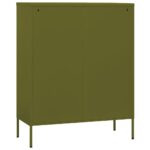 Armoire de rangement Vert olive 80x35x101,5 cm Acier – Image 4