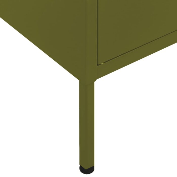 Armoire de rangement Vert olive 80x35x101,5 cm Acier – Image 6