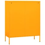 Armoire de rangement Jaune moutarde 80x35x101,5 cm Acier – Image 4