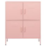 Armoire de rangement Rose 80x35x101,5 cm Acier – Image 2