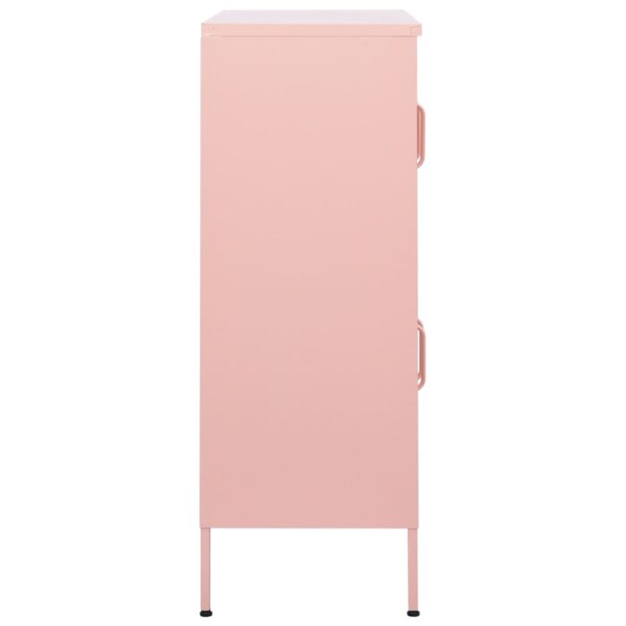 Armoire de rangement Rose 80x35x101,5 cm Acier – Image 3