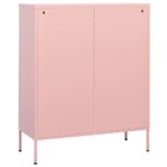 Armoire de rangement Rose 80x35x101,5 cm Acier – Image 4