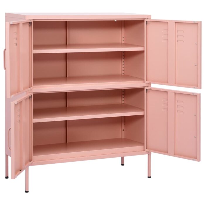 Armoire de rangement Rose 80x35x101,5 cm Acier – Image 5