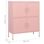 Armoire de rangement Rose 80x35x101,5 cm Acier – Image 7