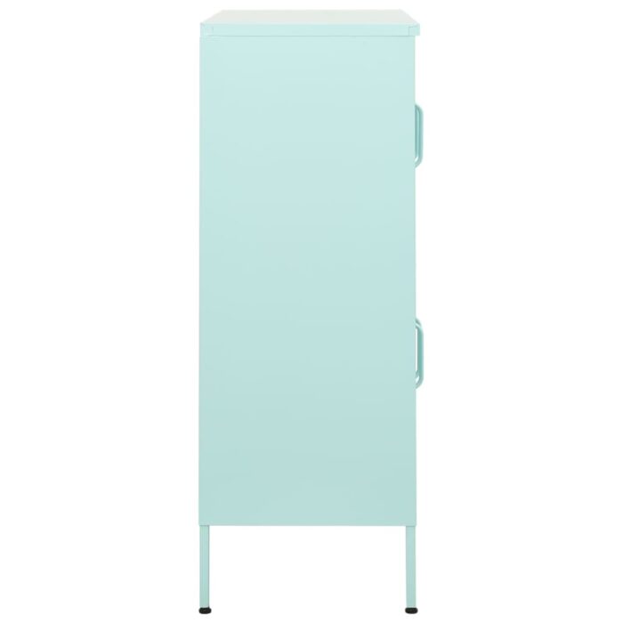 Armoire de rangement Vert menthe 80x35x101,5 cm Acier – Image 3