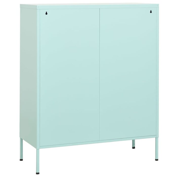 Armoire de rangement Vert menthe 80x35x101,5 cm Acier – Image 4