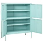 Armoire de rangement Vert menthe 80x35x101,5 cm Acier – Image 5