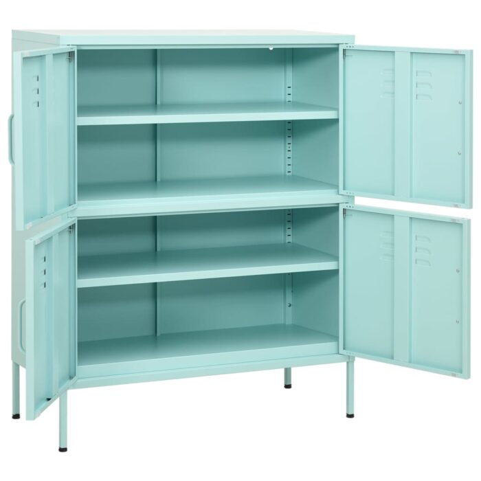 Armoire de rangement Vert menthe 80x35x101,5 cm Acier – Image 5