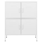 Armoire de rangement Blanc 80x35x101,5 cm Acier – Image 2