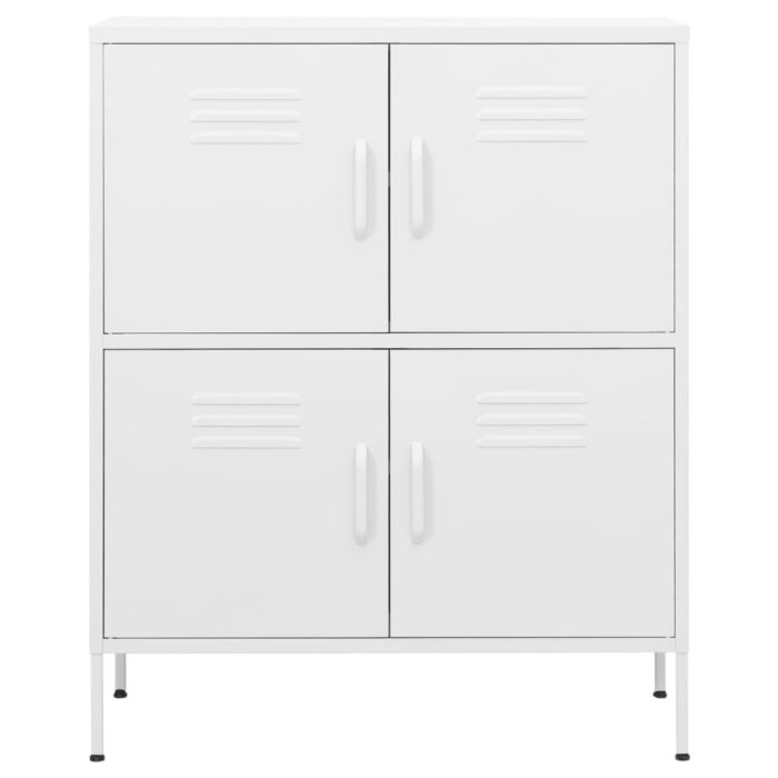 Armoire de rangement Blanc 80x35x101,5 cm Acier – Image 2