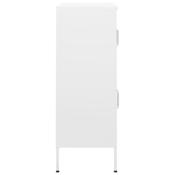 Armoire de rangement Blanc 80x35x101,5 cm Acier – Image 3
