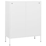 Armoire de rangement Blanc 80x35x101,5 cm Acier – Image 4