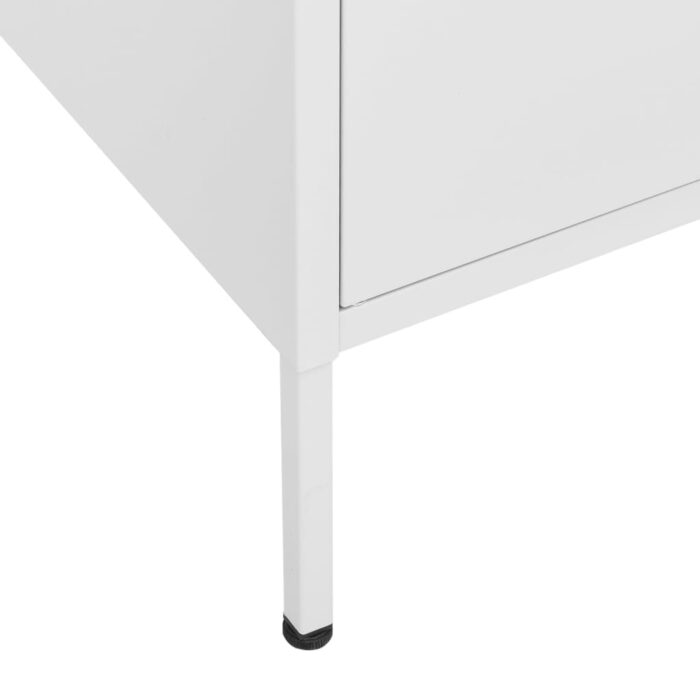 Armoire de rangement Blanc 80x35x101,5 cm Acier – Image 6