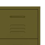 Armoire à tiroirs Vert olive 80x35x101,5 cm Acier – Image 6