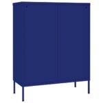 Armoire à tiroirs Bleu marine 80x35x101,5 cm Acier – Image 4