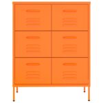 Armoire à tiroirs Orange 80x35x101,5 cm Acier – Image 2