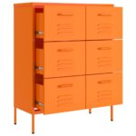 Armoire à tiroirs Orange 80x35x101,5 cm Acier – Image 5