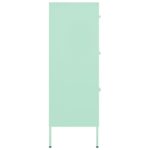 Armoire à tiroirs Vert menthe 80x35x101,5 cm Acier – Image 3