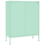 Armoire à tiroirs Vert menthe 80x35x101,5 cm Acier – Image 4