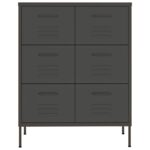 Armoire à tiroirs Anthracite 80x35x101,5 cm Acier – Image 2