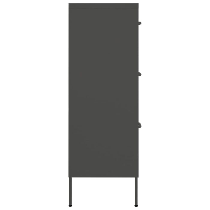Armoire à tiroirs Anthracite 80x35x101,5 cm Acier – Image 3