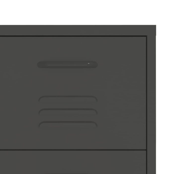 Armoire à tiroirs Anthracite 80x35x101,5 cm Acier – Image 6