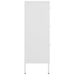 Armoire à tiroirs Blanc 80x35x101,5 cm Acier – Image 3