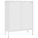 Armoire à tiroirs Blanc 80x35x101,5 cm Acier – Image 4