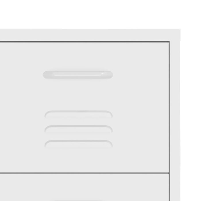 Armoire à tiroirs Blanc 80x35x101,5 cm Acier – Image 6