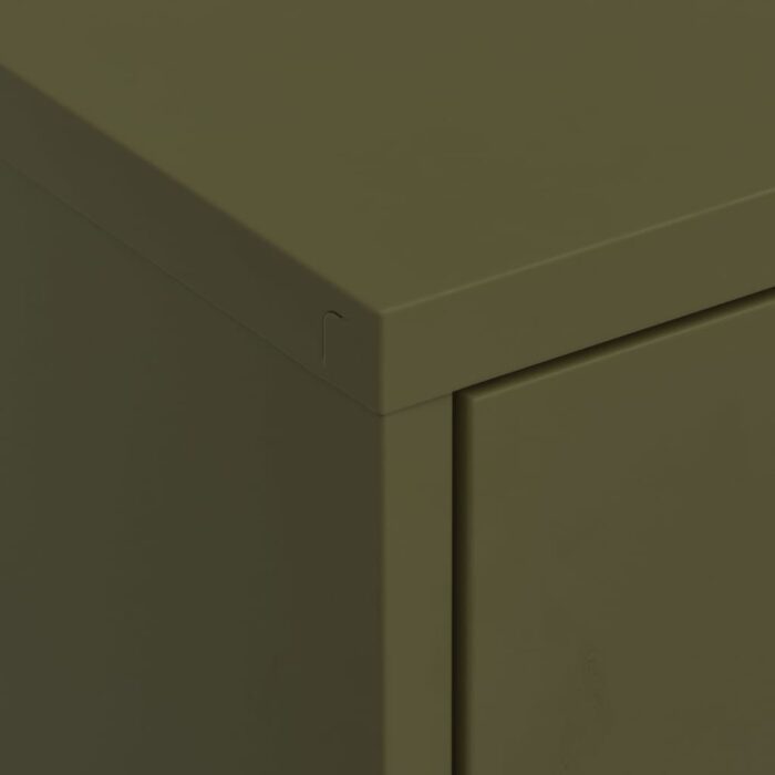 Armoire de rangement Vert olive 80x35x101,5 cm Acier – Image 2