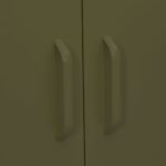 Armoire de rangement Vert olive 80x35x101,5 cm Acier – Image 3