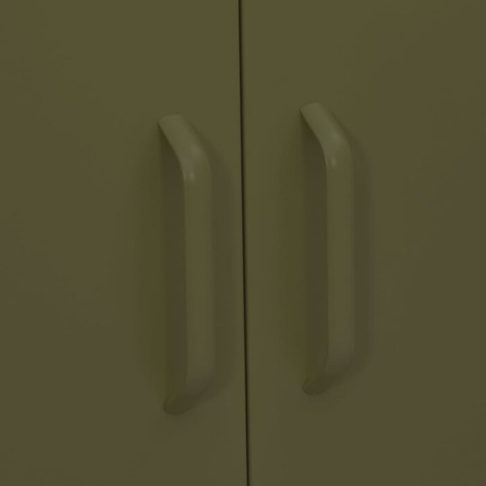 Armoire de rangement Vert olive 80x35x101,5 cm Acier – Image 3