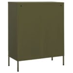Armoire de rangement Vert olive 80x35x101,5 cm Acier – Image 6