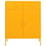 Armoire de rangement Jaune moutarde 80x35x101,5 cm Acier – Image 4