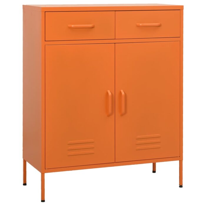Armoire de rangement Orange 80x35x101,5 cm Acier – Image 1