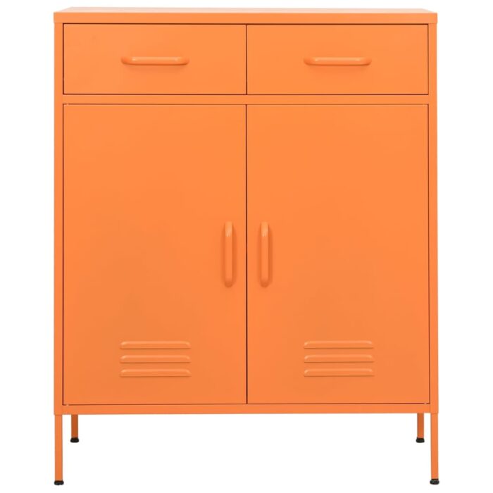 Armoire de rangement Orange 80x35x101,5 cm Acier – Image 4