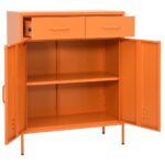 Armoire de rangement Orange 80x35x101,5 cm Acier – Image 7