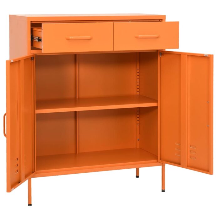 Armoire de rangement Orange 80x35x101,5 cm Acier – Image 7