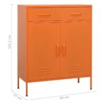 Armoire de rangement Orange 80x35x101,5 cm Acier – Image 9
