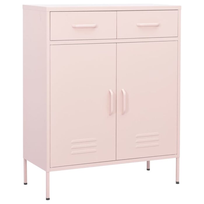 Armoire de rangement Rose 80x35x101,5 cm Acier – Image 1
