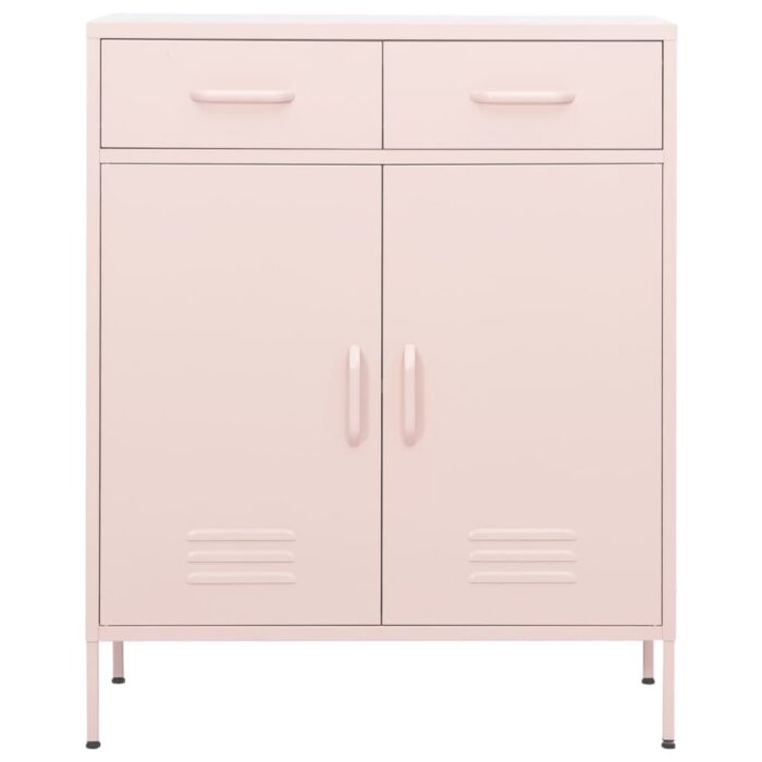 Armoire de rangement Rose 80x35x101,5 cm Acier – Image 4