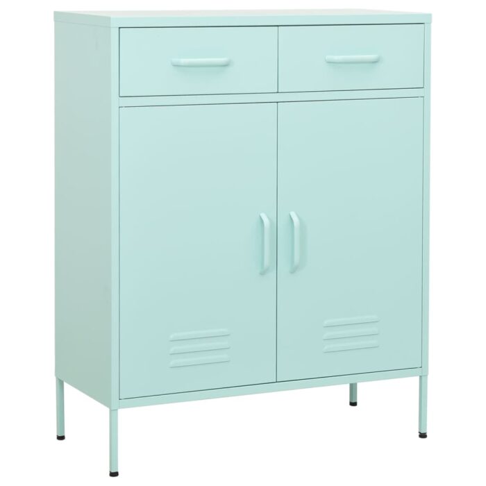 Armoire de rangement Vert menthe 80x35x101,5 cm Acier – Image 1