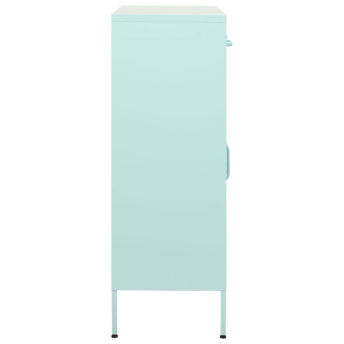 Armoire de rangement Vert menthe 80x35x101,5 cm Acier – Image 5