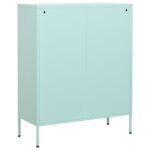 Armoire de rangement Vert menthe 80x35x101,5 cm Acier – Image 6