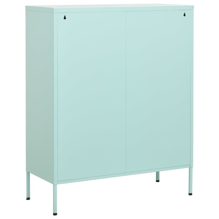 Armoire de rangement Vert menthe 80x35x101,5 cm Acier – Image 6